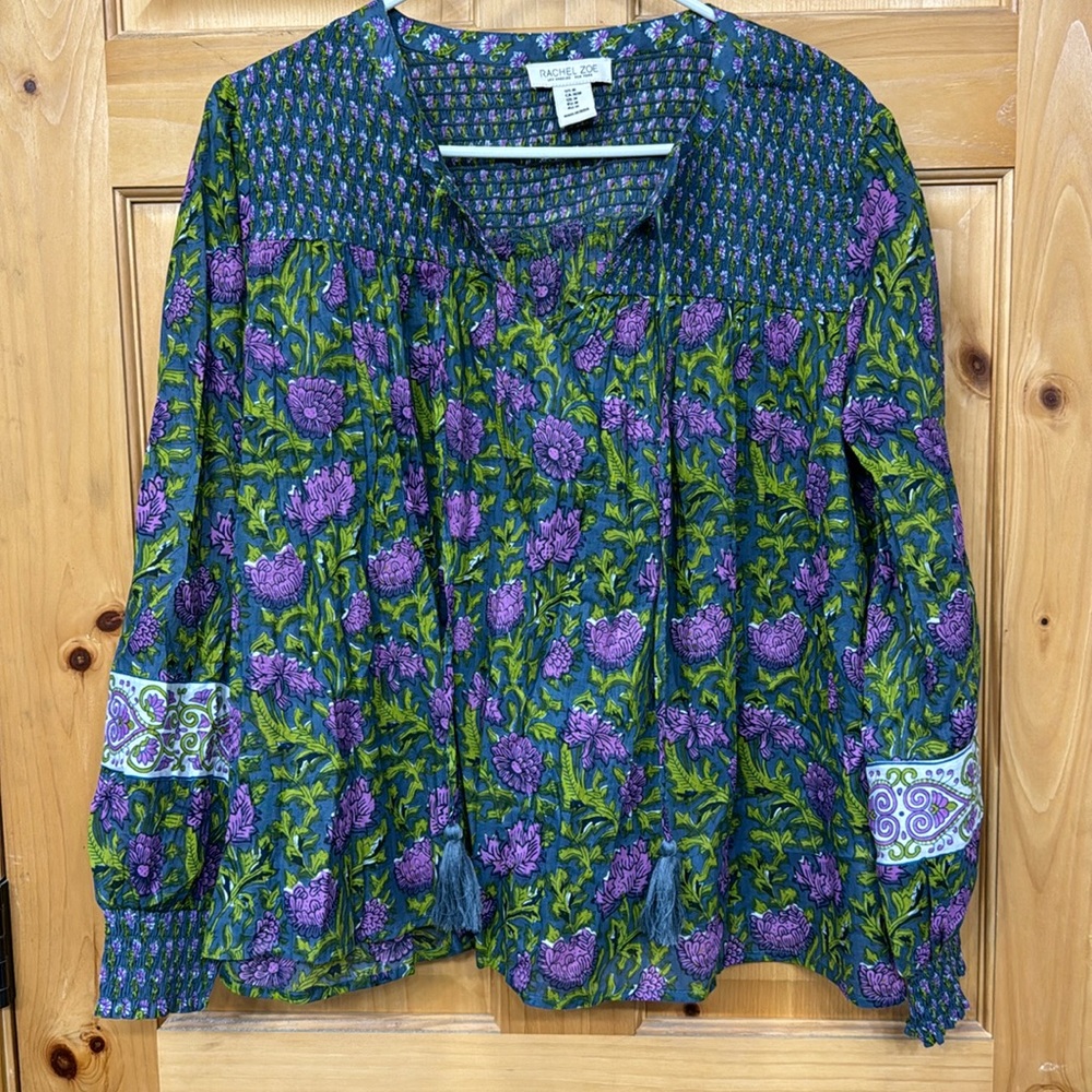 Rachel Zoe floral print blouse